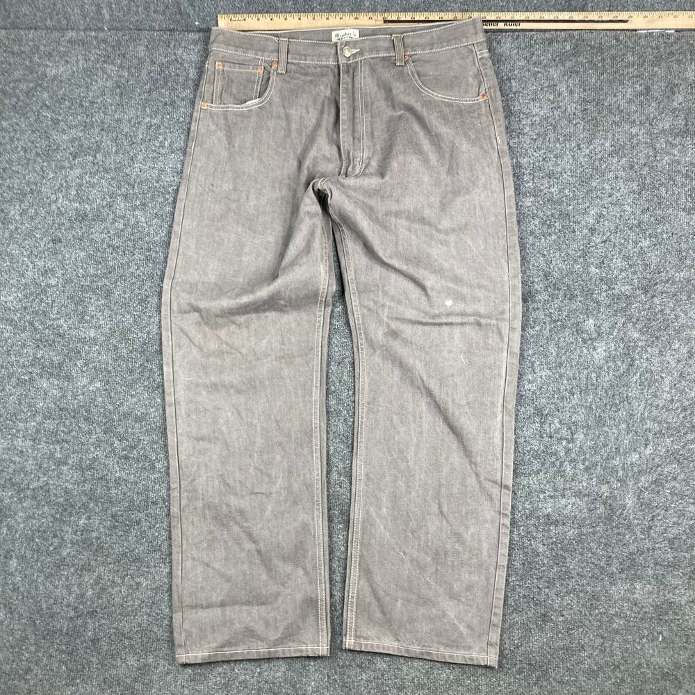 Members Property‎ Jeans Mens 40x34 Gray Straight Leg Cotton Blend Casual